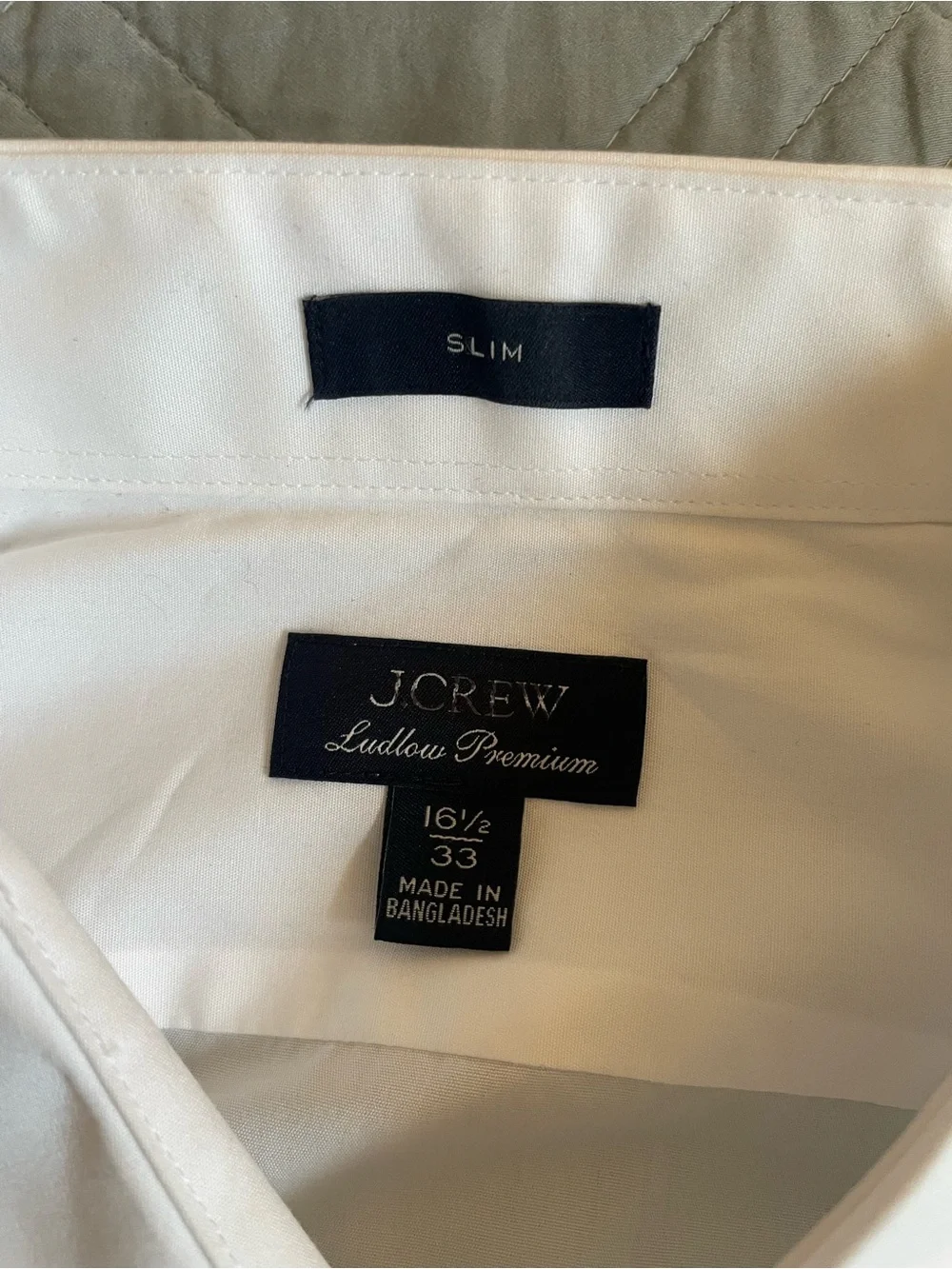J. CREW Ludlow Premium fine cotton dress shirt in White 16.5/33 $148 BM493